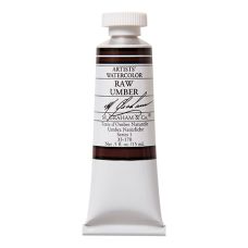 Terre d'Ombre naturelle - aquarelle Tube 15ml M. Graham