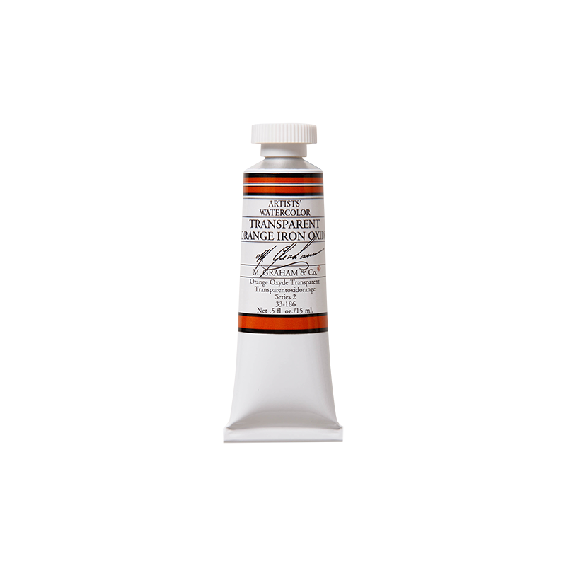 Orange Oxyde transparent - aquarelle Tube 15ml M. Graham