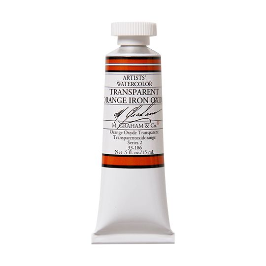 Orange Oxyde transparent - aquarelle Tube 15ml M. Graham