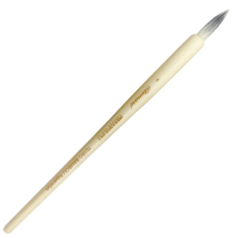 Pinceau aquarelle rond Bambou Aquarellys série 701RO n° 12 Léonard