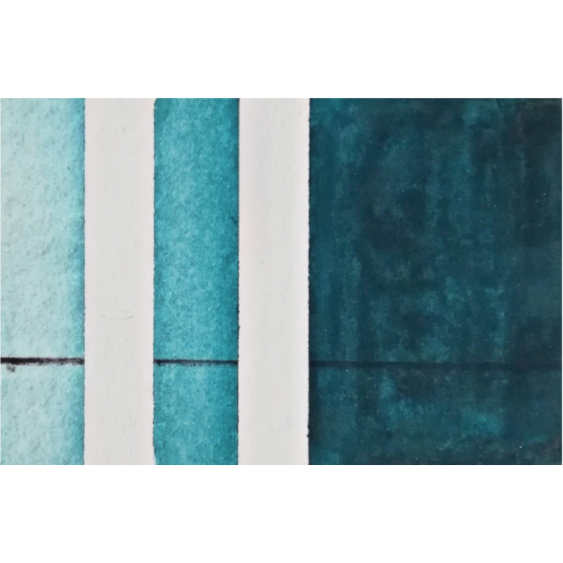 Turquoise - aquarelle extra-fine artisanale 1/2 Godet  Aquarelle de Provence