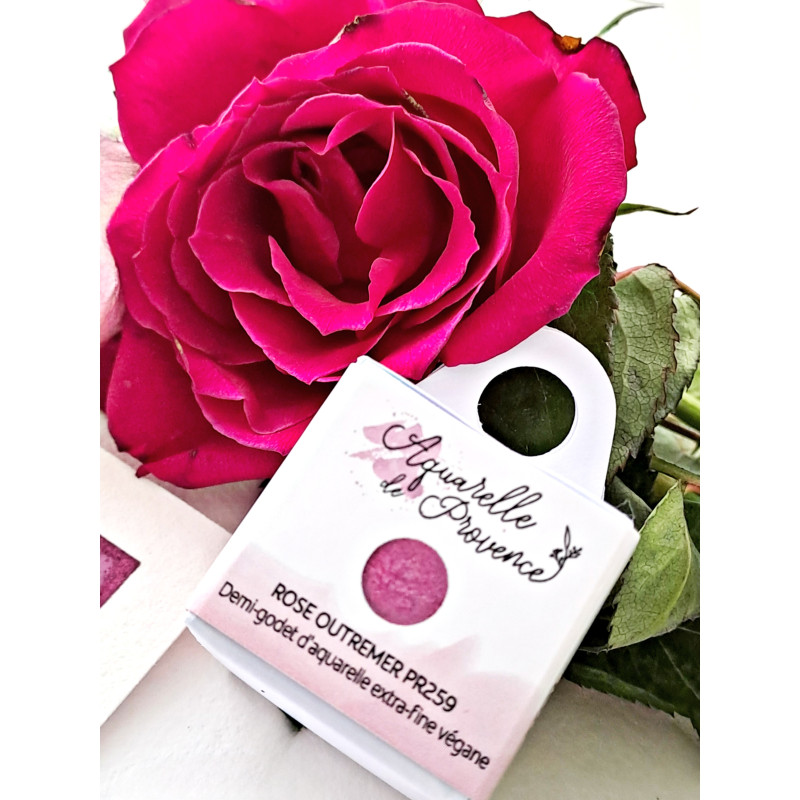 Rose Outremer - Aquarelle extra-fine 1/2 Godet Aquarelle Provence