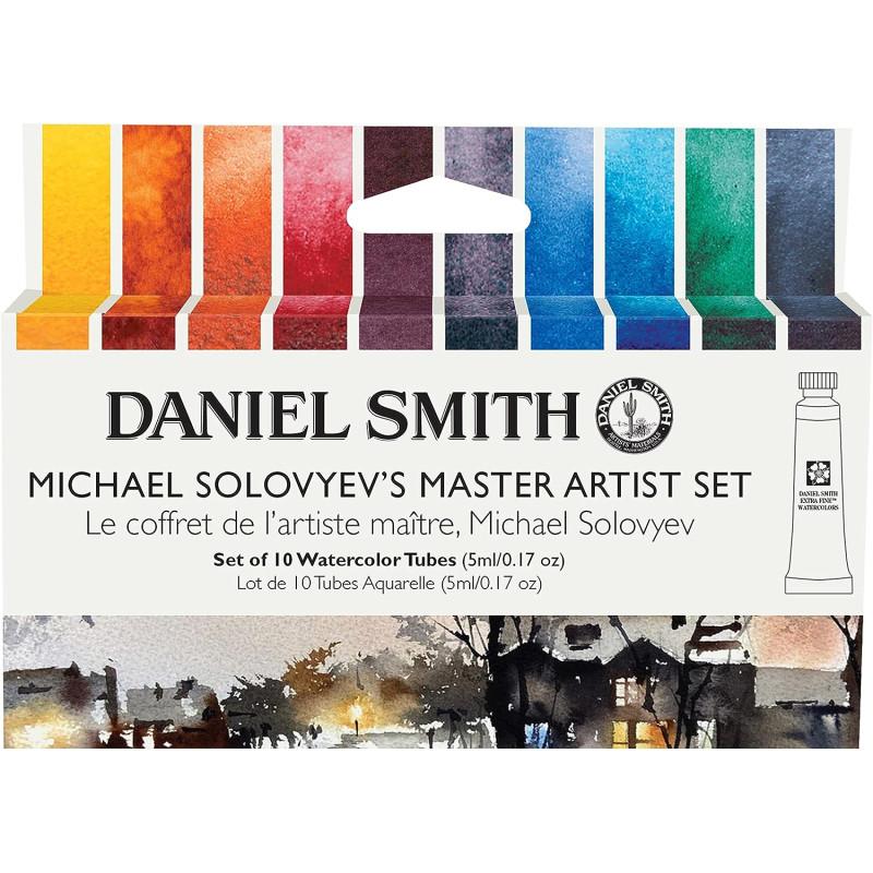 Sélection Michael Solovyev de 10 tubes 5ml d'aquarelle extra-fine Daniel Smith