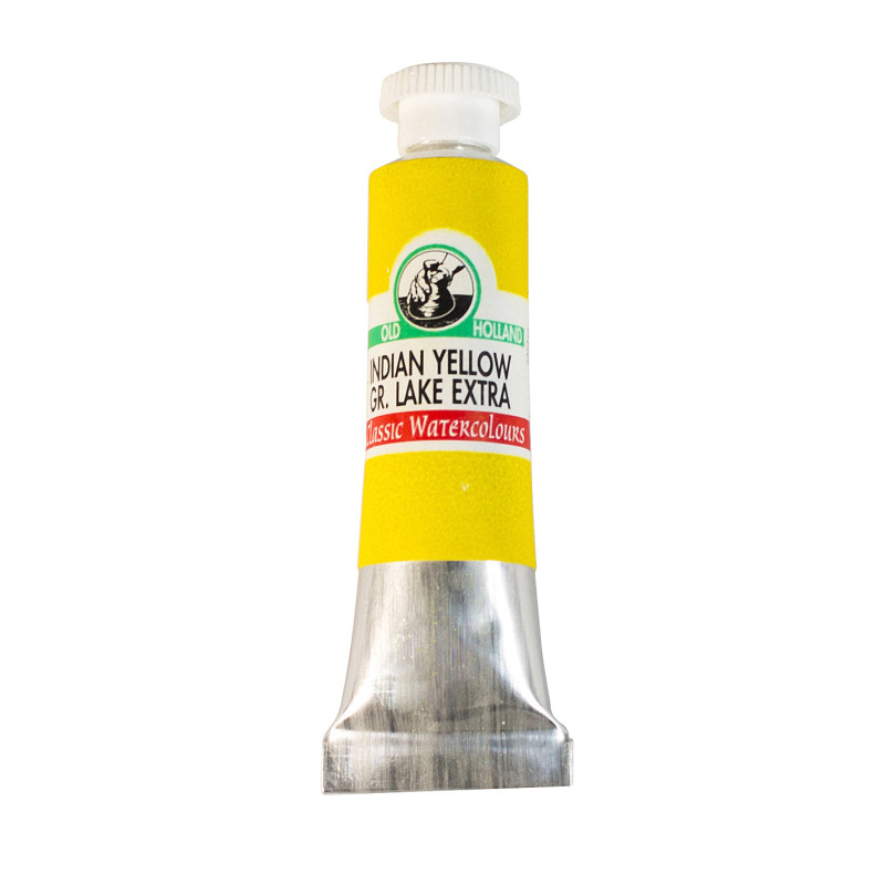 Jaune indien-laque verte extra - Aquarelle Tube 6ml Old Holland