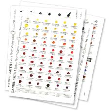 Carte échantillon couleurs réelles 266 couleurs Daniel Smith fait à la main