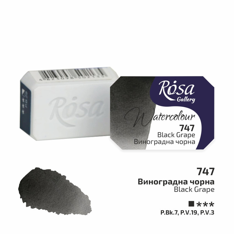 Noir raisin - Aquarelle Godet Rosa Gallery