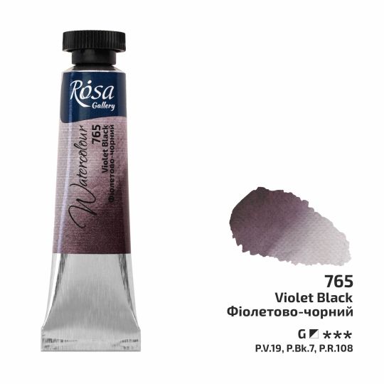 Noir violet - Aquarelle Tube 10ml Rosa Gallery