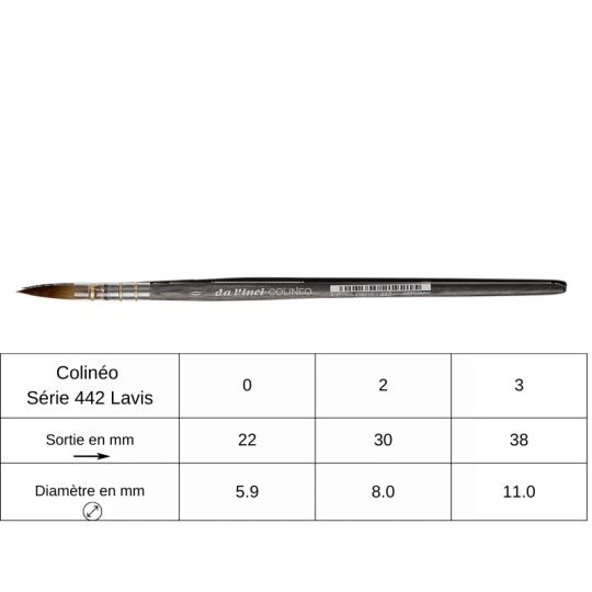 Pinceau Lavis Colinéo série 442 Da Vinci n°4