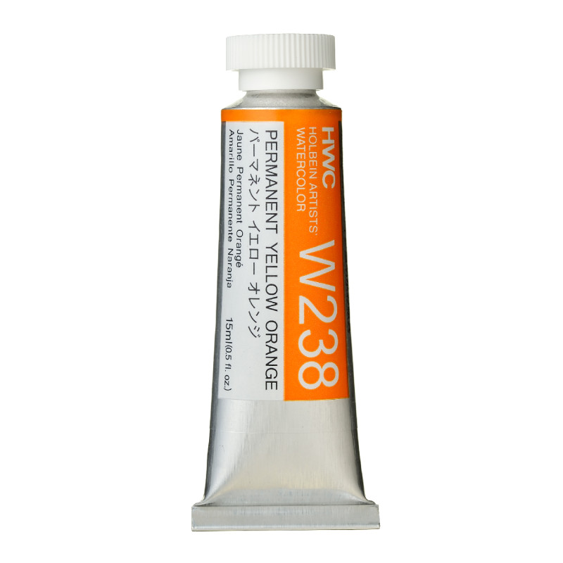 Jaune permanent orangé - Aquarelle Tube 15ml Holbein Artists'