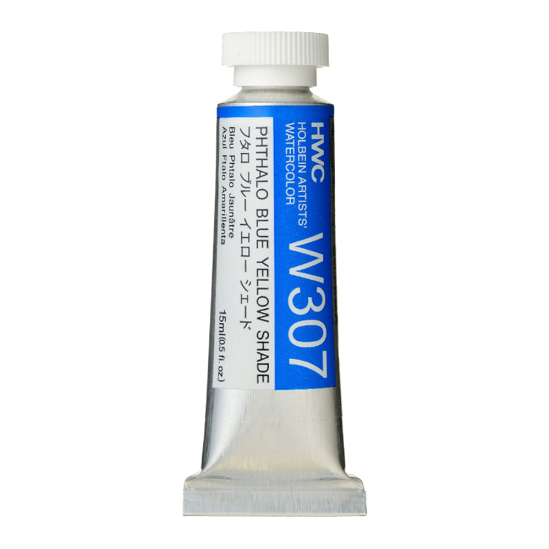 Bleu Phtalo jaunâtre - Aquarelle Tube 15ml Holbein Artists'