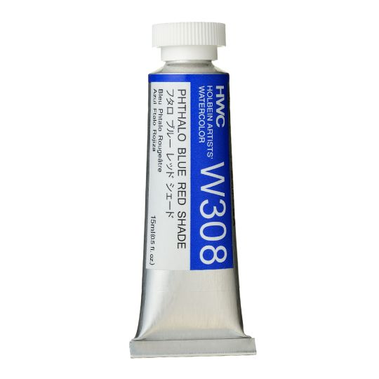 Bleu Phtalo rougeâtre - Aquarelle Tube 15ml Holbein Artists'