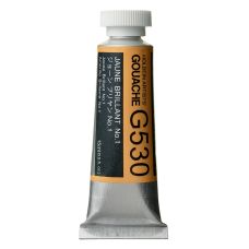 Jaune brillant n°1 - Gouache Tube 15ml Holbein Artists'