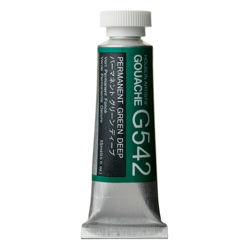 Vert permanent foncé - Gouache Tube 15ml Holbein Artists'