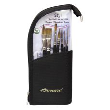 Trousse de 7 pinceaux Styl synthétiques aquarelle transparente Léonard
