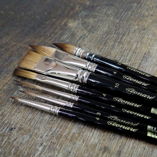 Trousse de 7 pinceaux Styl synthétiques aquarelle transparente Léonard
