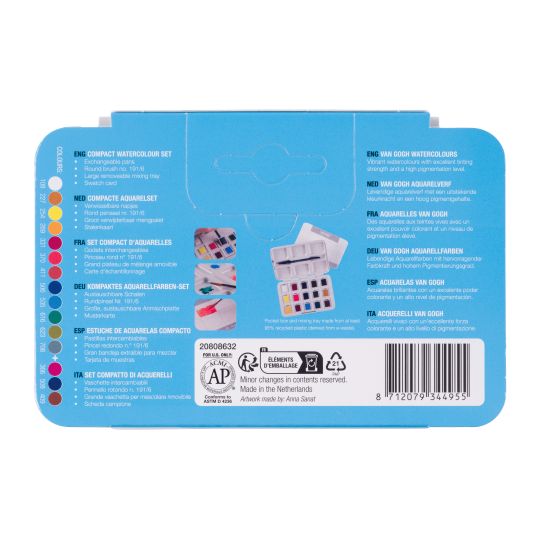 Pocketbox plastique Van Gogh 12 1/2 godets +3 1/2 godets gratuits