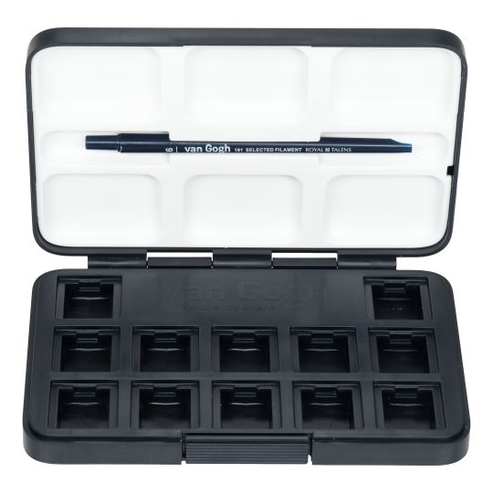 Pocketbox  Van Gogh bleue 12  ½ godets boîte vide avec pinceau