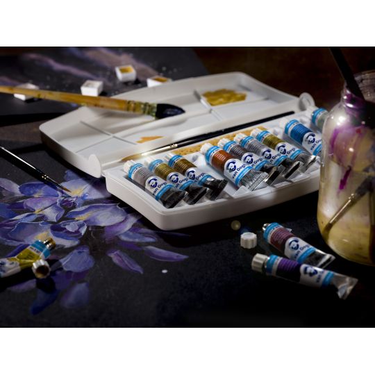Boîte Van Gogh 12 tubes 10 ml teintes métalliques et interférences *