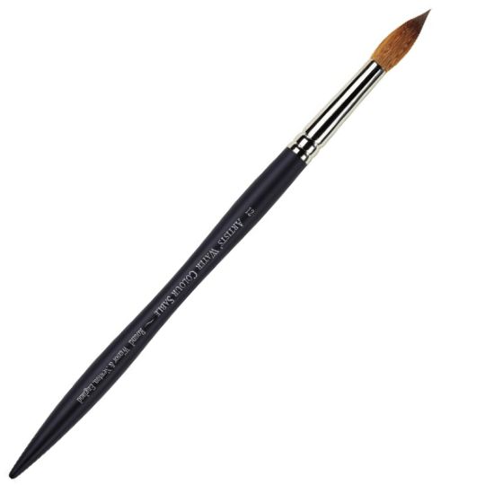 Pinceau aquarelle rond martre rouge Kolinsky Artists' Winsor & Newton n°2