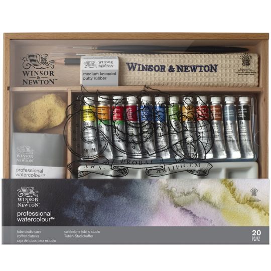 Coffret d'atelier aquarelle en bois par Winsor & Newton