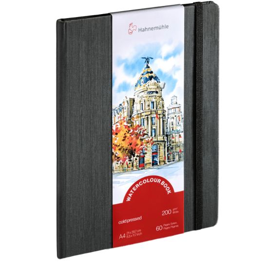 Watercolour book Hahnemühle A4  Portrait 21 x 29,7 200g 30f grain fin