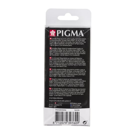 Set de 6 feutres Pigma micron Manga