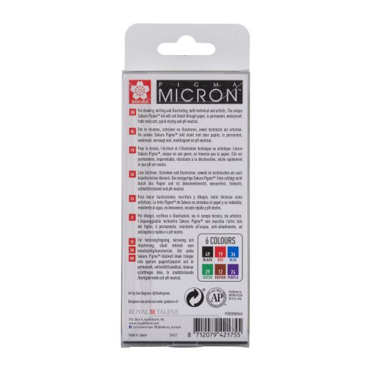 Set de 6 Pigma micron 05
