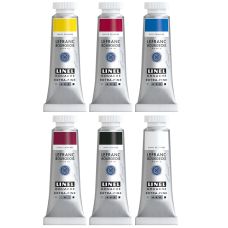 Coffret couleurs primaires 6 tubes 14ml gouache linel en carton Lefranc Bourgeois