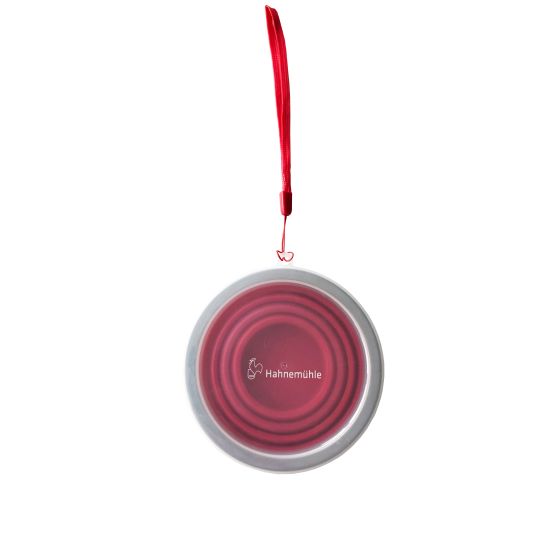 Gobelet à eau pliable rouge Hahnemühle