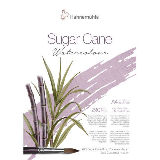 Bloc collé 4 côté Sugar Cane Hahnemühle A4 21x29,7cm 290g 12f