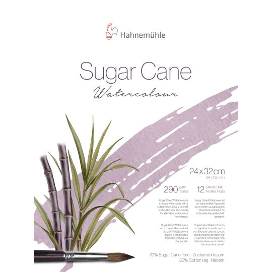 Bloc collé 4 côté Sugar Cane Hahnemühle 24x32cm 290g 12f