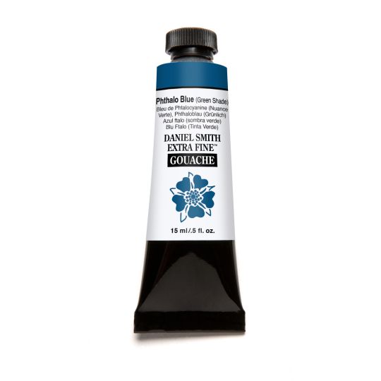 Bleu phtalo (nuance verte) - gouache extra fine Tube 15 ml Daniel Smith
