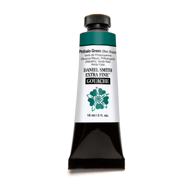 Vert phtalo (nuance bleue) - gouache extra fine Tube 15 ml Daniel Smith