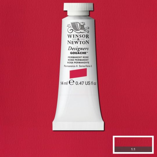 Rose permanent - Gouache extra fine Designers Tube 14 ml Winsor & Newton