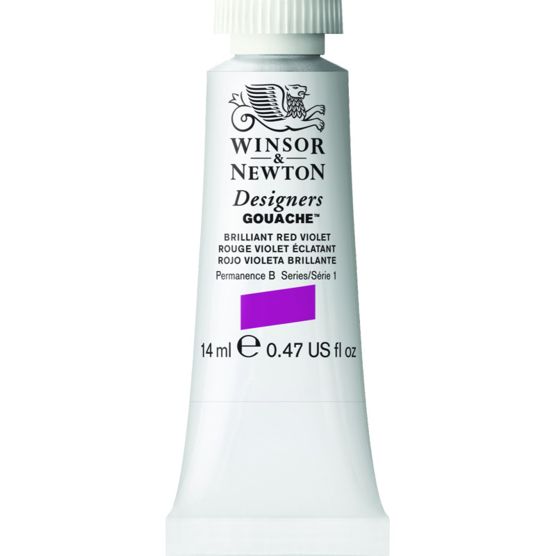 Rouge violet éclatant - Gouache extra fine Designers Tube 14 ml Winsor & Newton