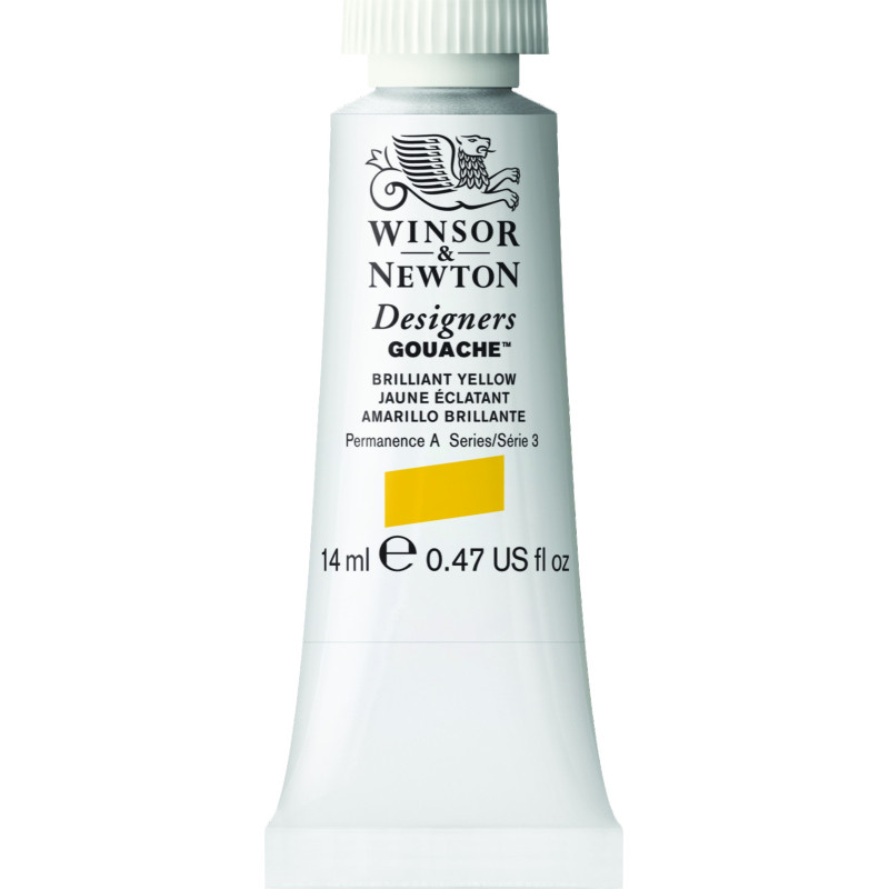Jaune éclatant - Gouache extra fine Designers Tube 14 ml Winsor & Newton