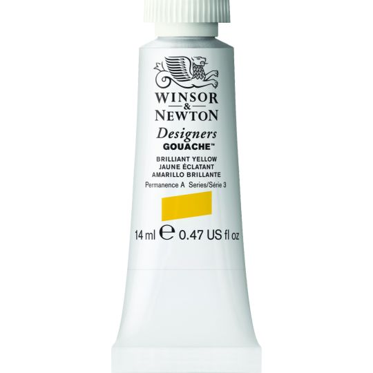 Jaune éclatant - Gouache extra fine Designers Tube 14 ml Winsor & Newton