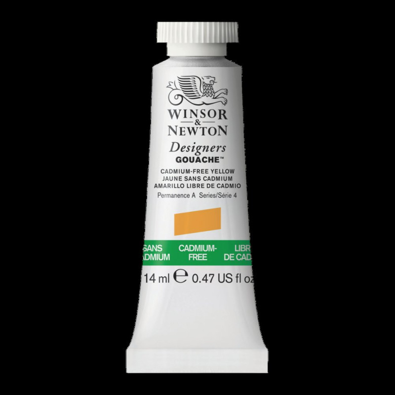 Jaune sans cadmium - Gouache extra fine Designers Tube 14 ml Winsor & Newton