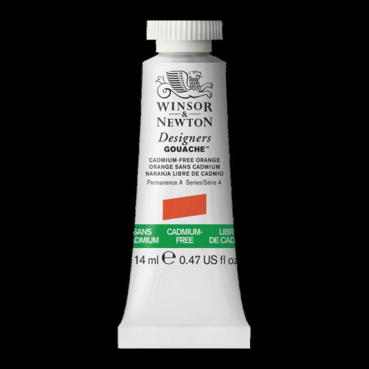 Orange sans cadmium - Gouache extra fine Designers Tube 14 ml Winsor & Newton