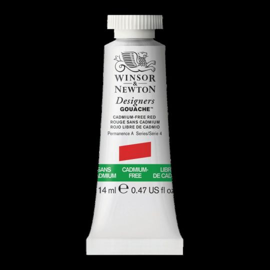 Rouge sans cadmium - Gouache extra fine Designers Tube 14 ml Winsor & Newton