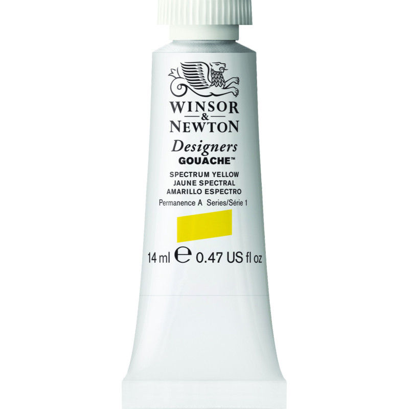 Jaune spectral - Gouache extra fine Designers Tube 14 ml Winsor & Newton