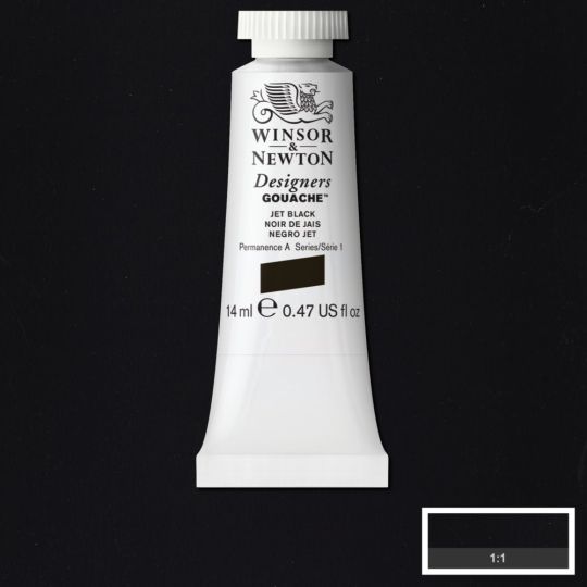 Noir de Jais - Gouache extra fine Designers Tube 14 ml Winsor & Newton