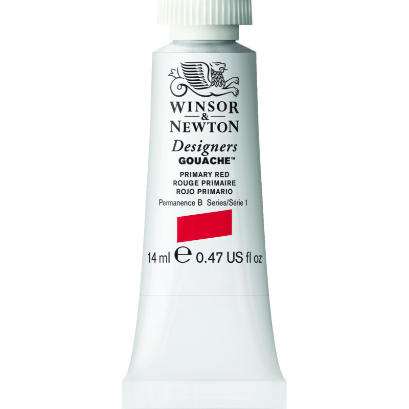 Rouge primaire - Gouache extra fine Designers Tube 14 ml Winsor & Newton