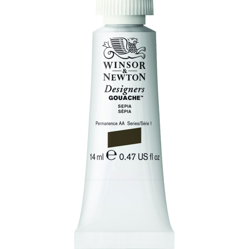 Sépia - Gouache extra fine Designers Tube 14 ml Winsor & Newton