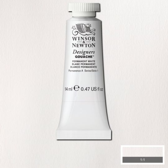 Blanc permanent - Gouache extra fine Designers Tube 14 ml Winsor & Newton