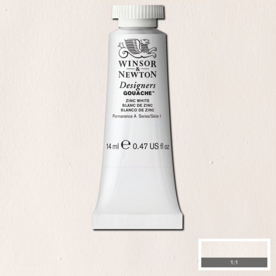 Blanc de zinc - Gouache extra fine Designers Tube 14 ml Winsor & Newton