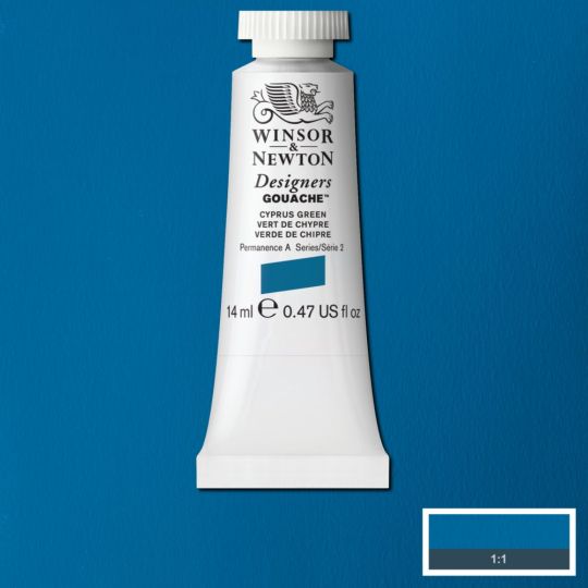 Vert de Chypre - Gouache extra fine Designers Tube 14 ml Winsor & Newton
