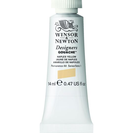 Jaune de Naples - Gouache extra fine Designers Tube 14 ml Winsor & Newton