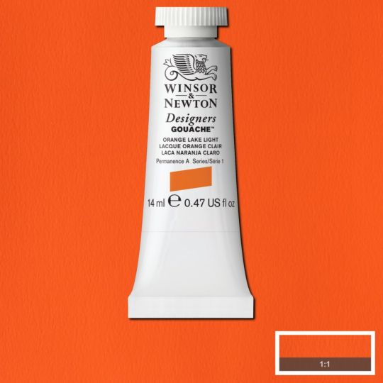 Laque orange clair - Gouache extra fine Designers Tube 14 ml Winsor & Newton