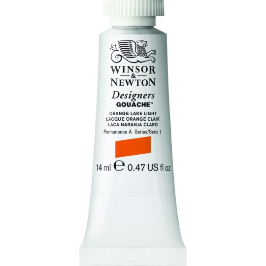 Laque orange clair - Gouache extra fine Designers Tube 14 ml Winsor & Newton